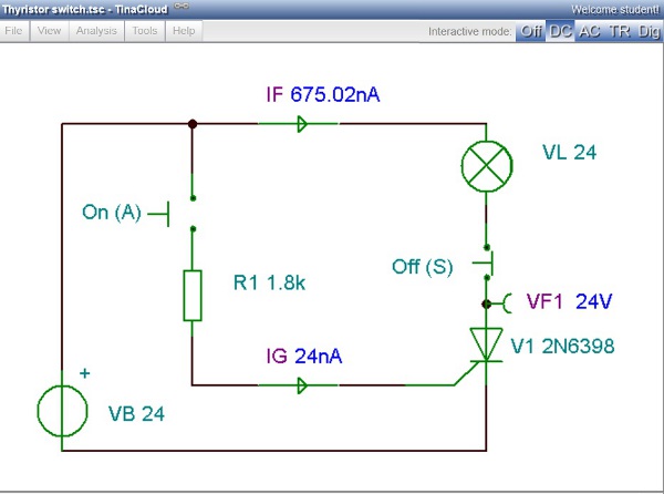 Light Switch with Thyristor